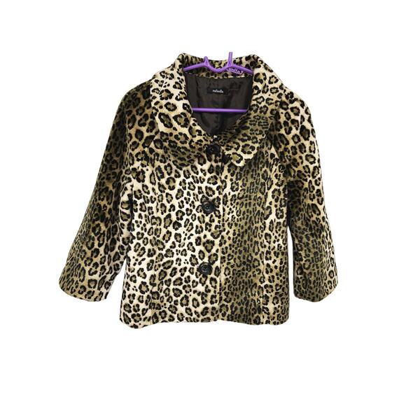 Rafaella Animal Print Plush Fitted Topper Jacket - Picture 1 of 7